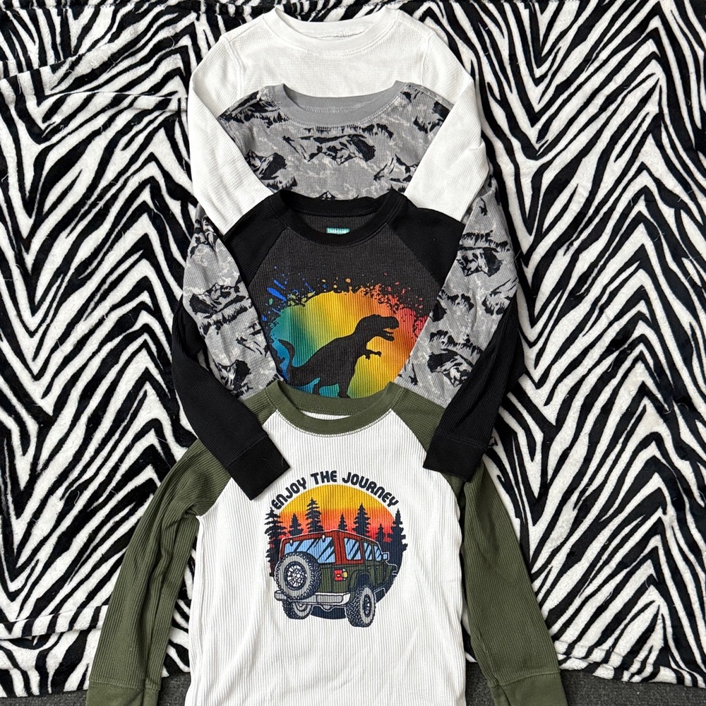 NEW boys 5T Waffle top bundle